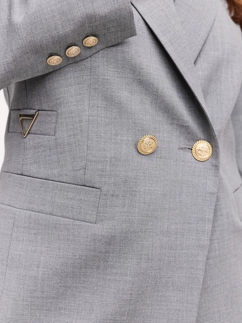 Grey double-breasted jacket