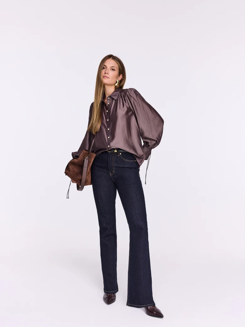Chocolate lyocell shirt