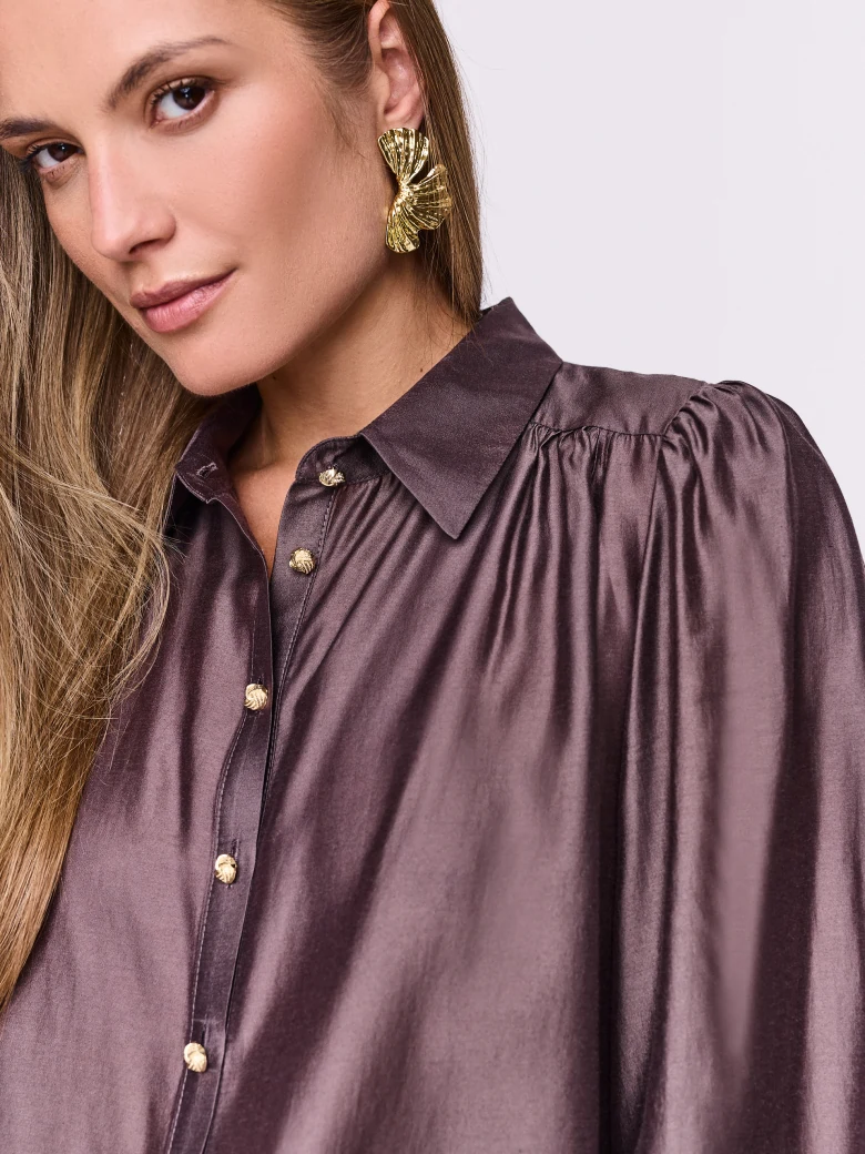 Chocolate lyocell shirt