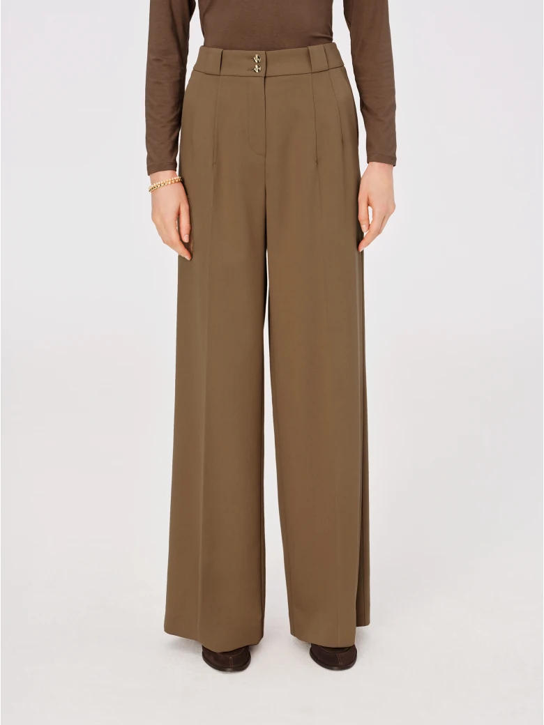 Light brown wide-leg pants