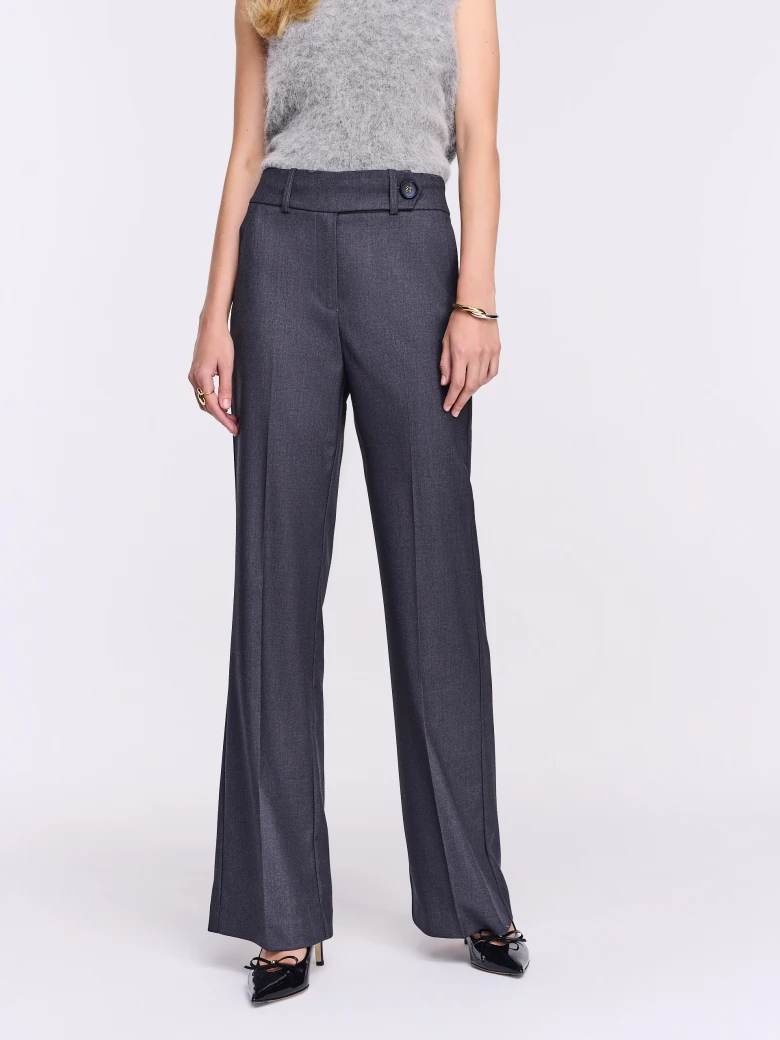 Graphite suit pants with straight legs