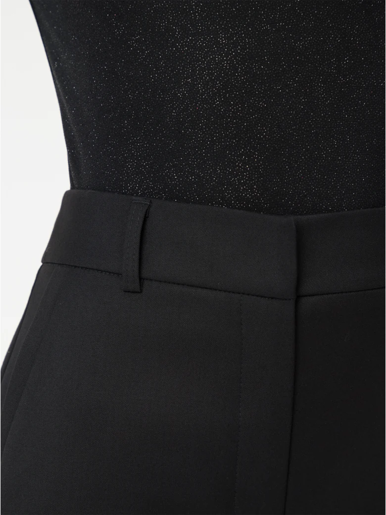 Black elegant wide-leg pants