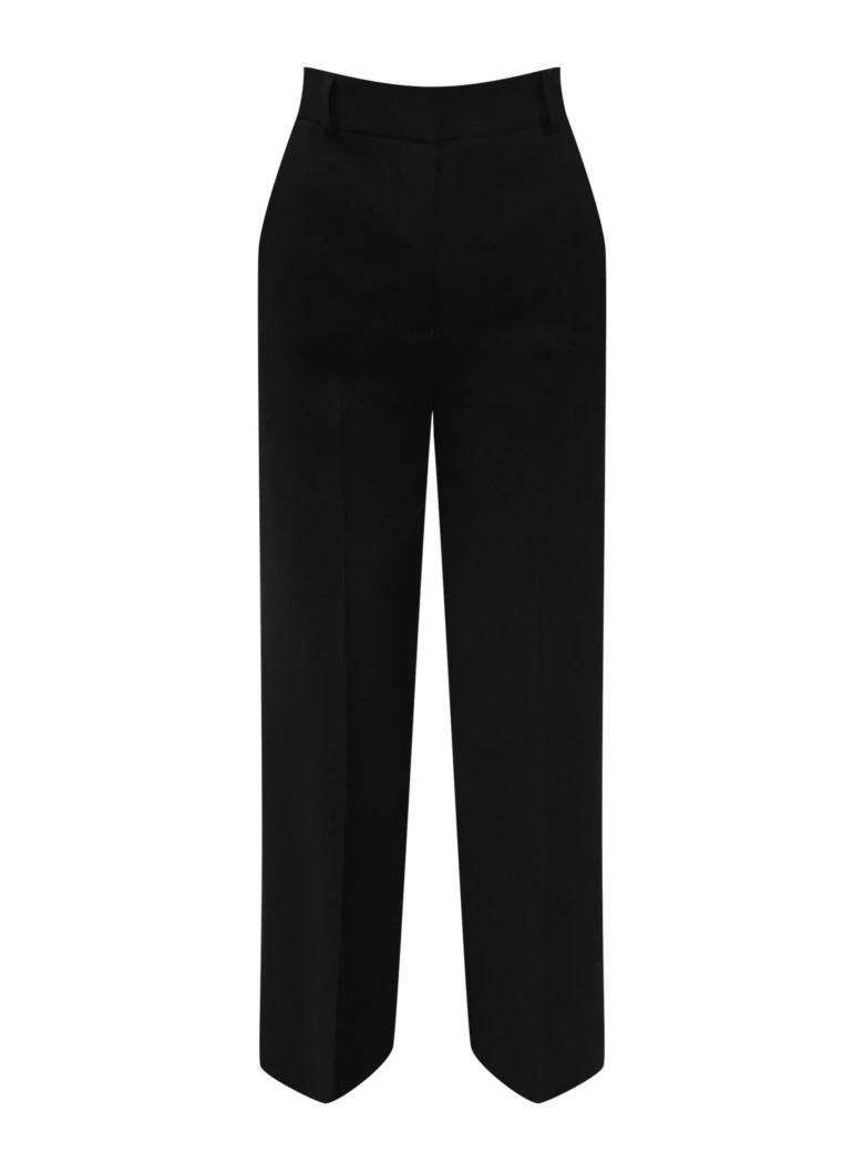 Black elegant wide-leg pants