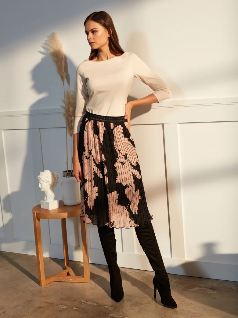 FITTED BLOUSE WITH 3/4 SLEEVES