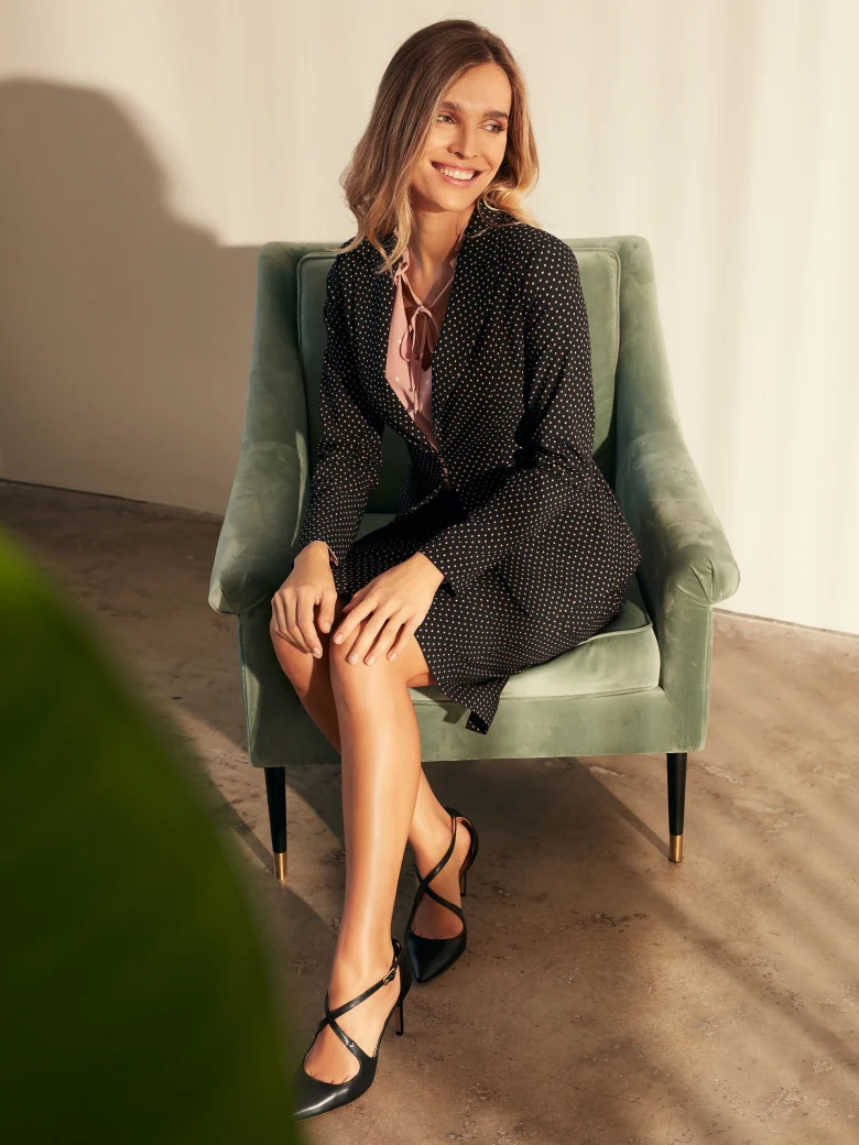 MATCHING SKIRT WITH GEOMETRIC PATTERN