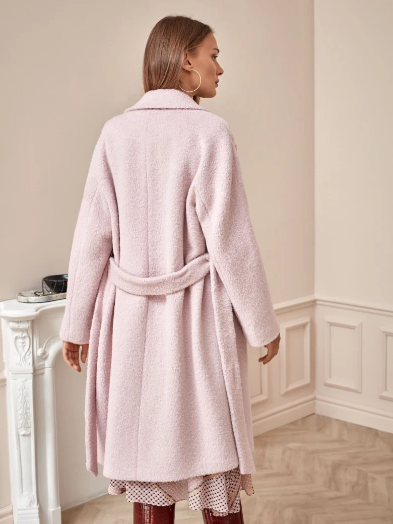 PINK ALPACA COAT