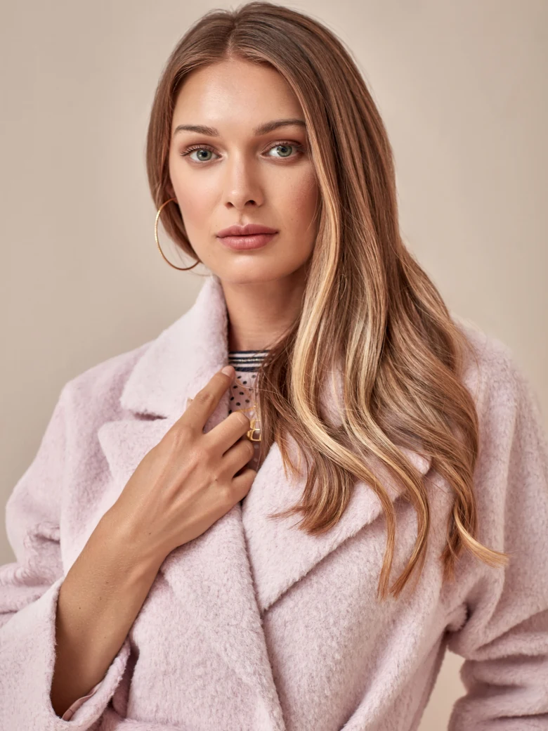 PINK ALPACA COAT