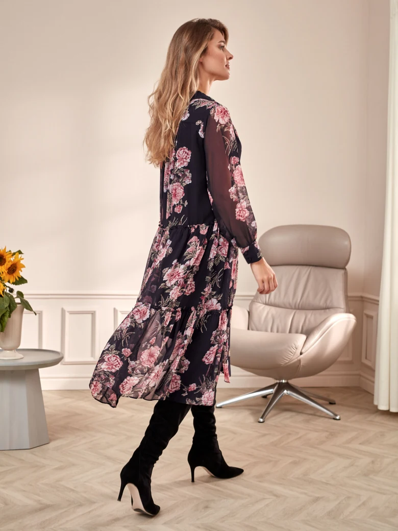 ROMANTYCZNA SUKIENKA BOHO Z FALBANAMI