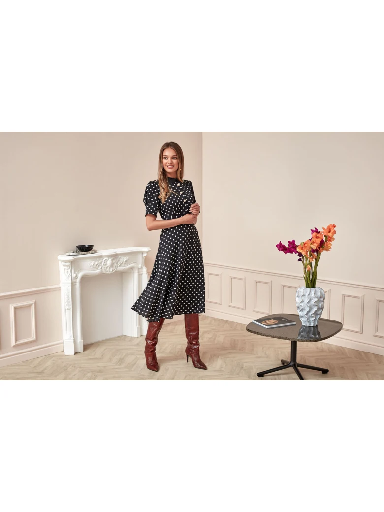 MIDI DRESS WITH PEAS