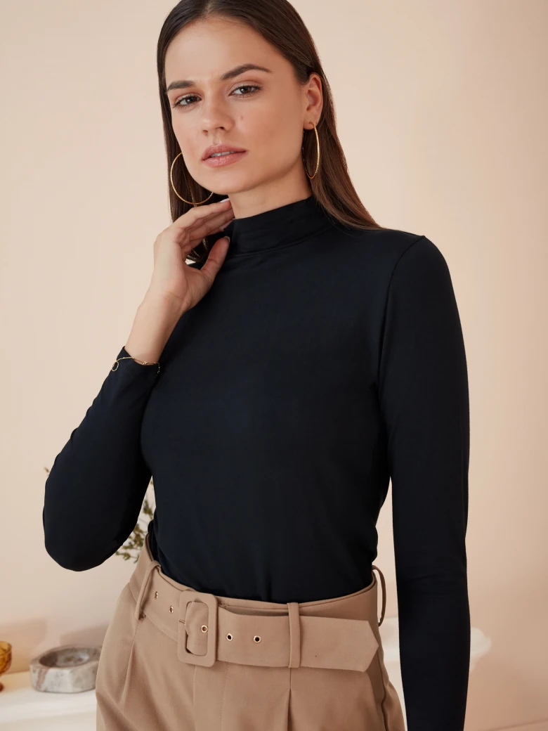 BEIGE HIGH-WAISTED PANTS