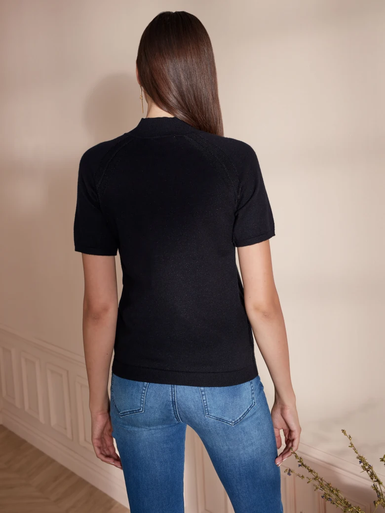 SHORT SLEEVE SWEATER
