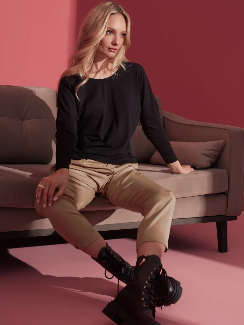 BLACK LONG SLEEVE BLOUSE