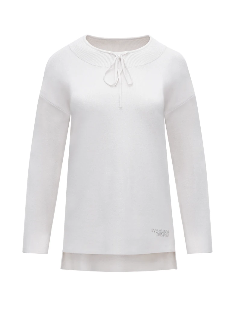 DZIANINOWA BLUZA W KOLORZE ECRU