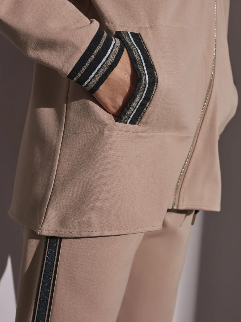 Beige hooded sweatshirt