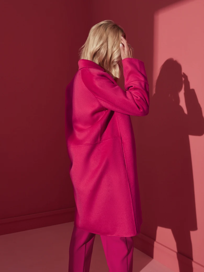 WOOL COAT WITH ZIBELLINO EFFECT