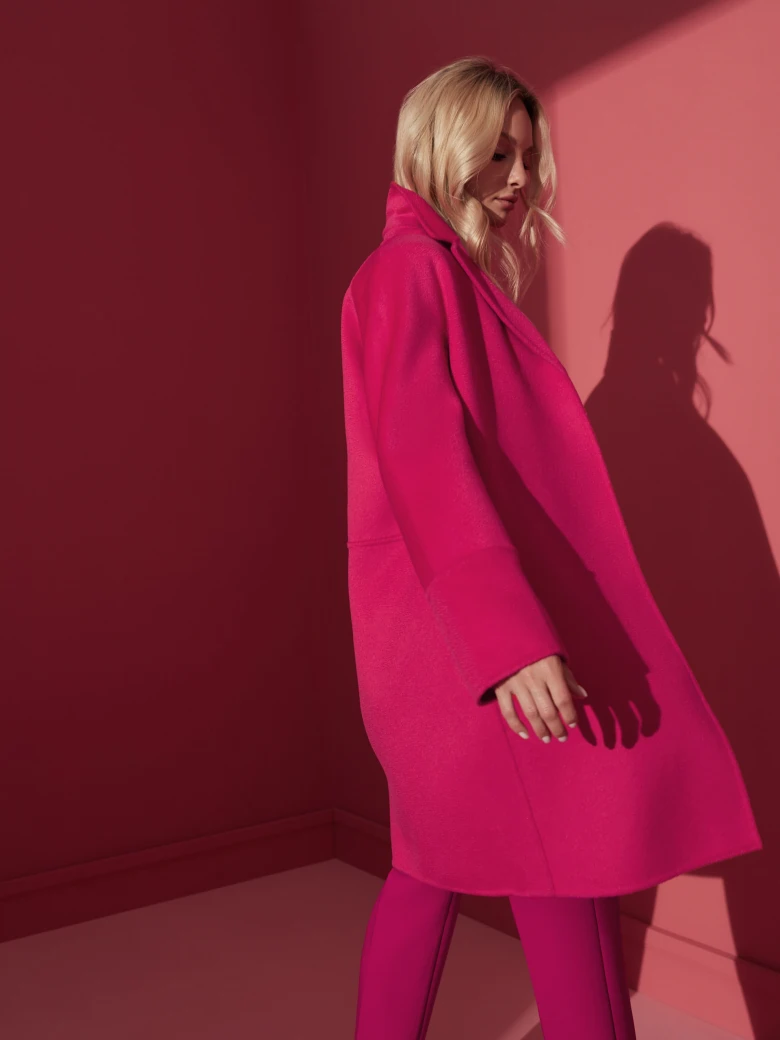 WOOL COAT WITH ZIBELLINO EFFECT