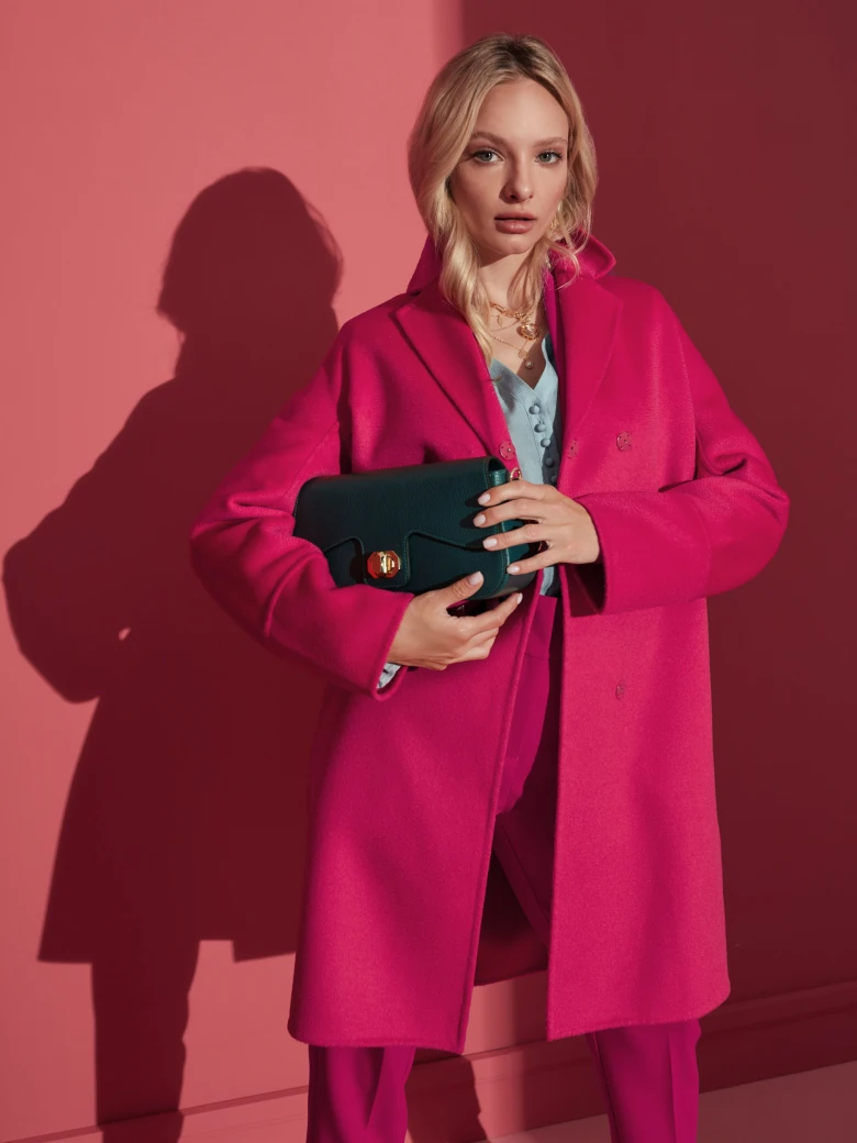 WOOL COAT WITH ZIBELLINO EFFECT