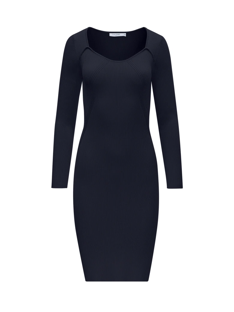 BLACK KNITTED DRESS