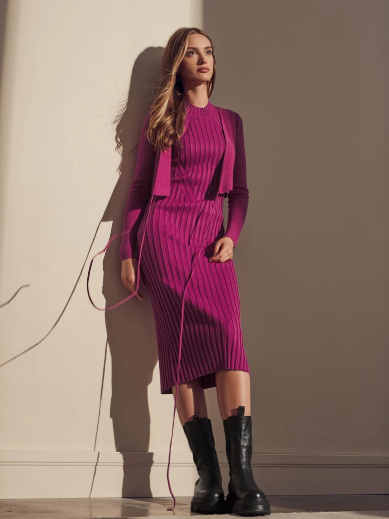 PINK KNITTED DRESS