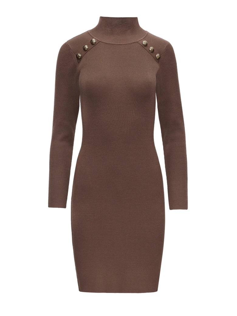 BROWN KNIT DRESS