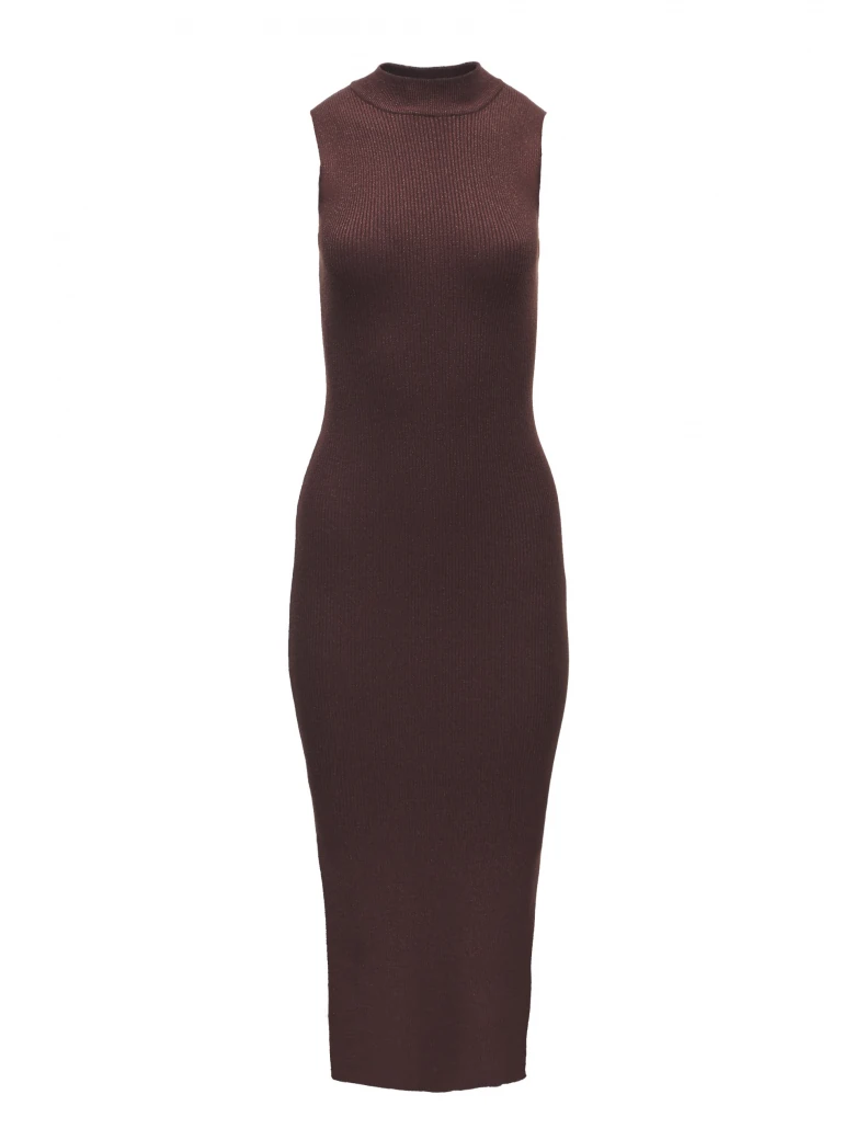 BROWN SHINY DRESS