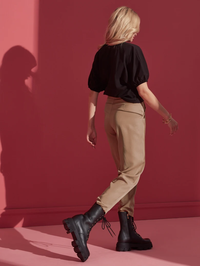 BROWN HIGH-WAISTED PANTS