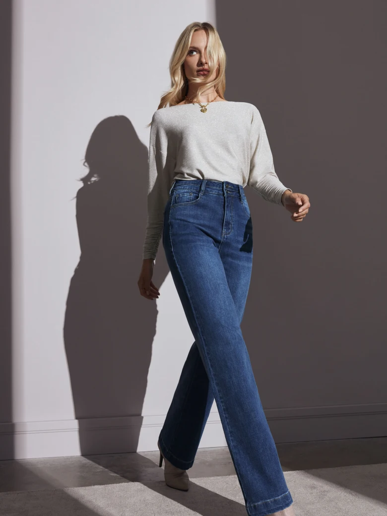 DENIM PANTS WITH WIDE LEG
