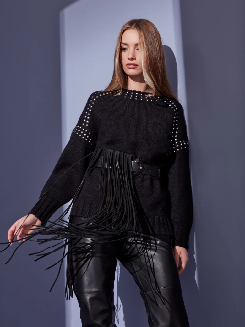 HIGH-WAISTED LEATHER PANTS