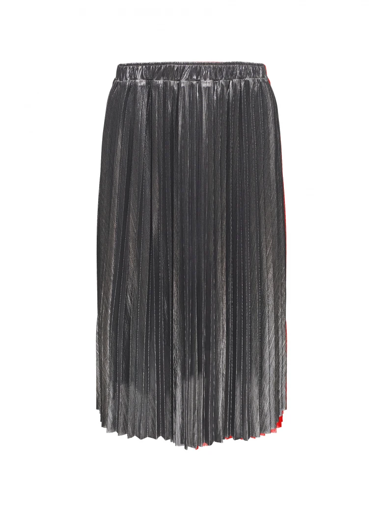 SILVER PLEATED SKIRT