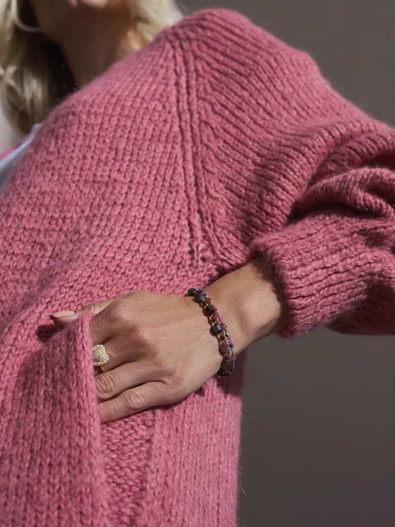 PINK CARDIGAN WITH POCKETS