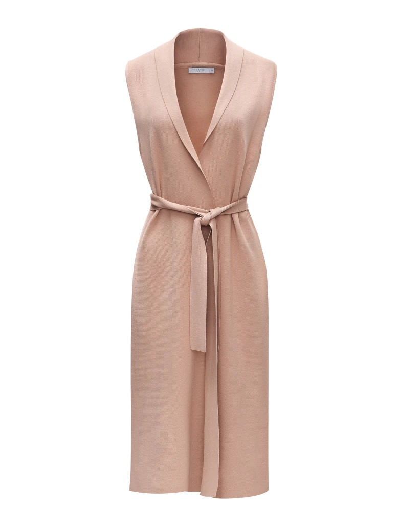 BEIGE KNITTED VEST