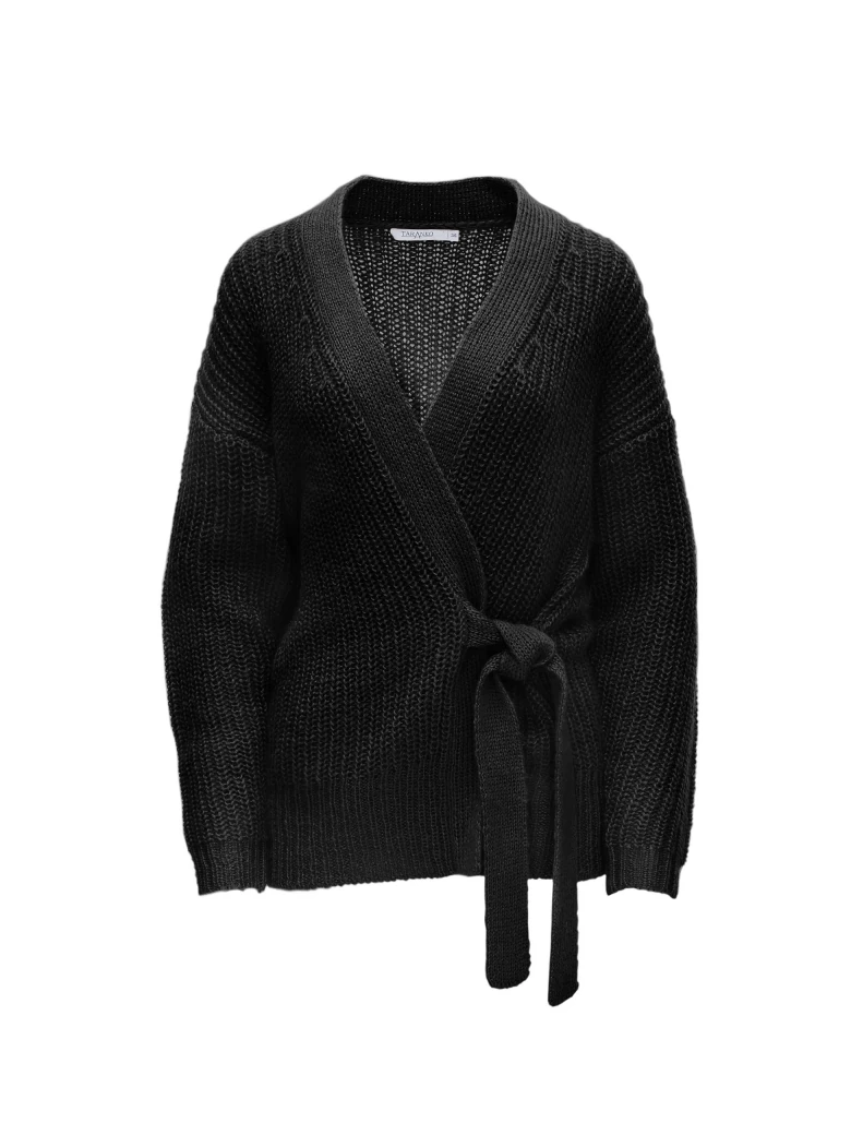 BLACK SWEATER WITH BINDING