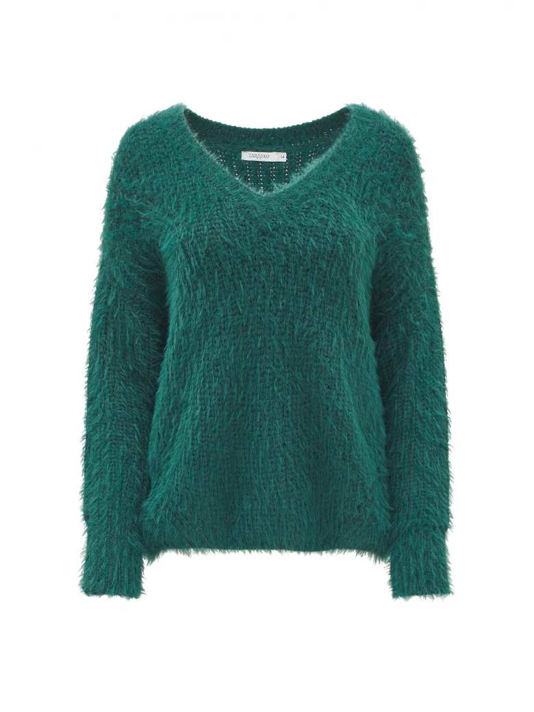 GREEN OVERSIZE SWEATER