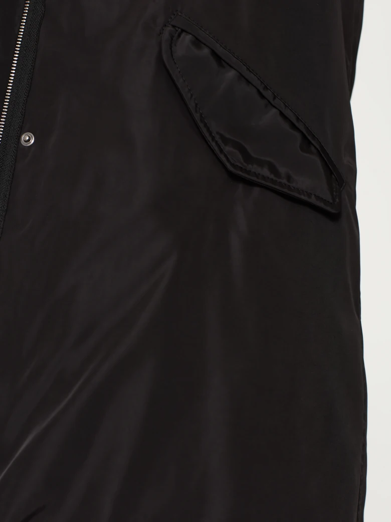 Black jacket with fur trim