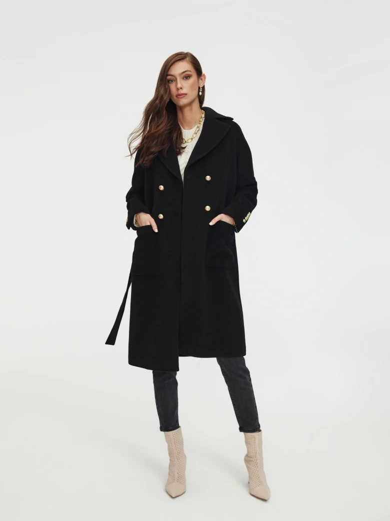 Black wool coat