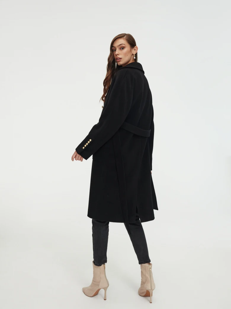 Black wool coat
