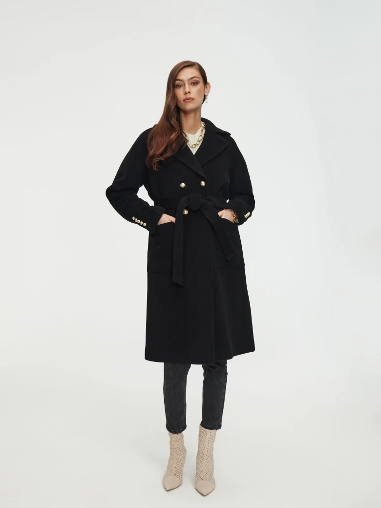 Black wool coat