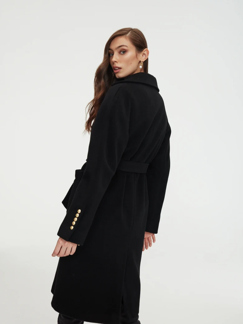 Black wool coat