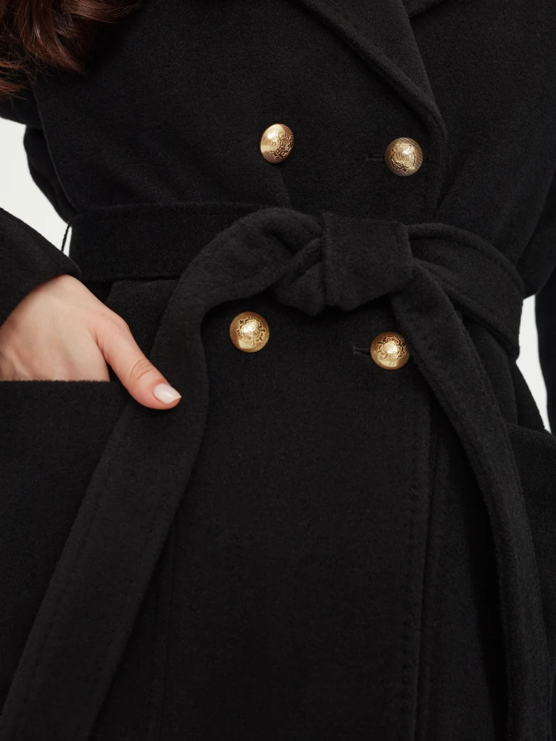Black wool coat