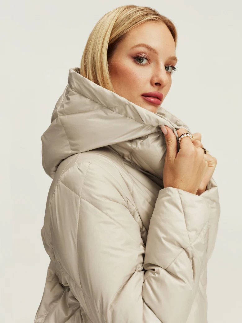 Beige down coat