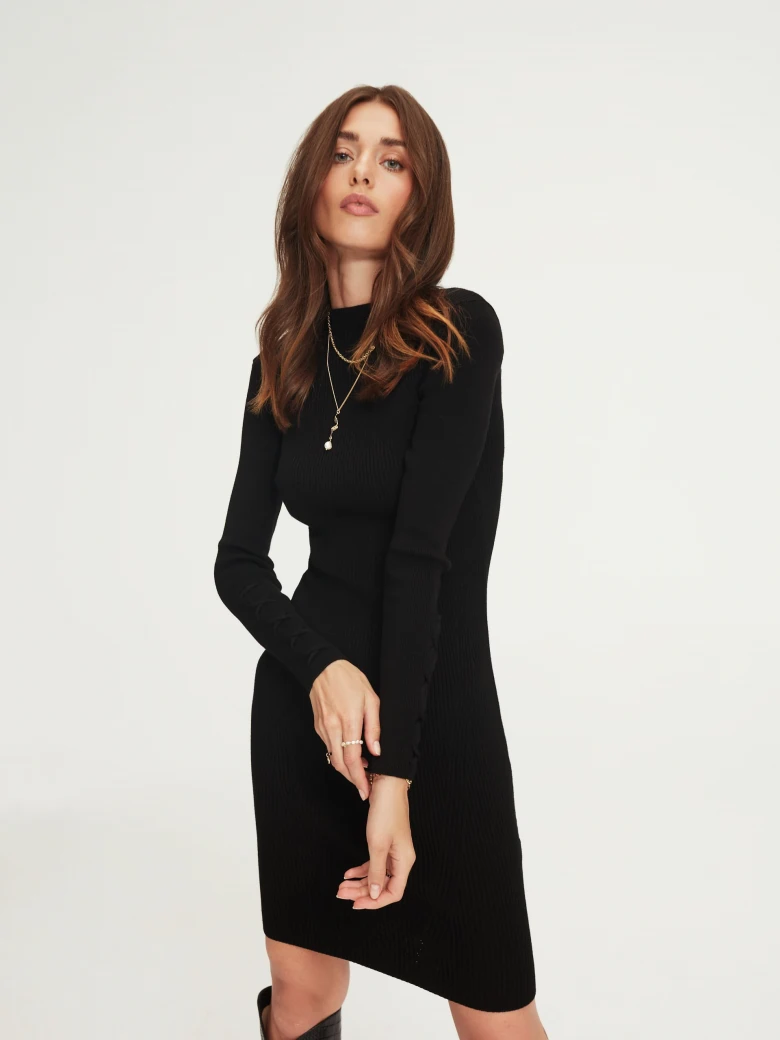 Black fitted dress