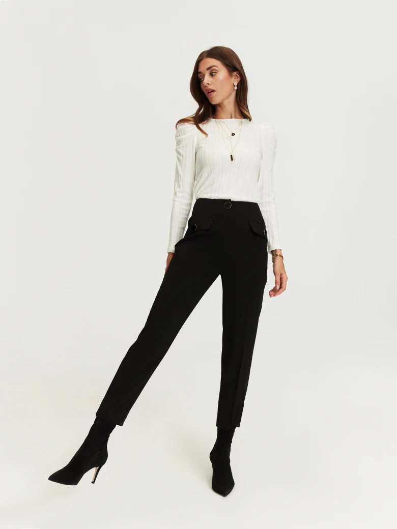 Tapered cigarette pants
