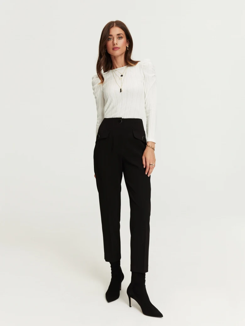 Tapered cigarette pants