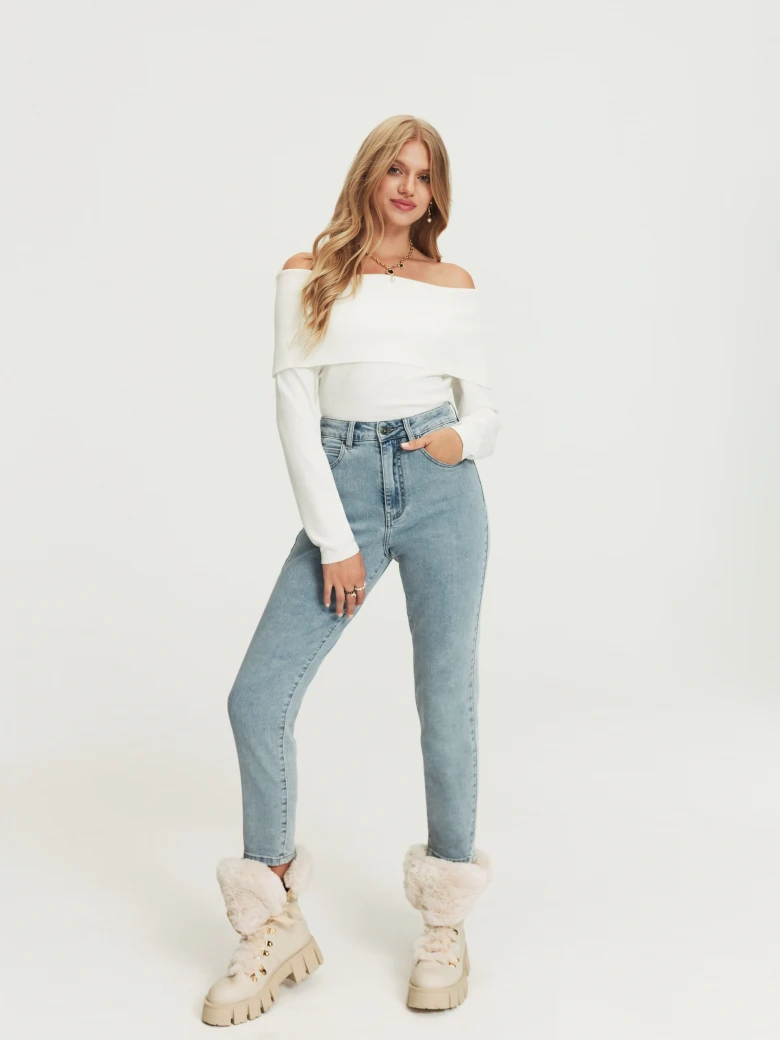 Sweater made of soft knit fabric