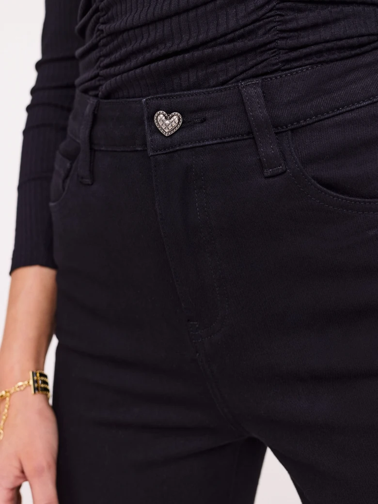 Black high-waisted tube pants