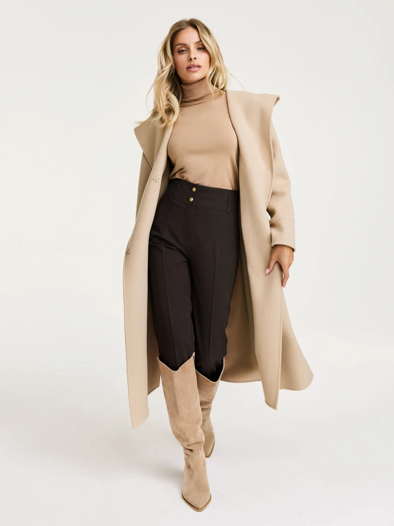 Beige turtleneck sweater