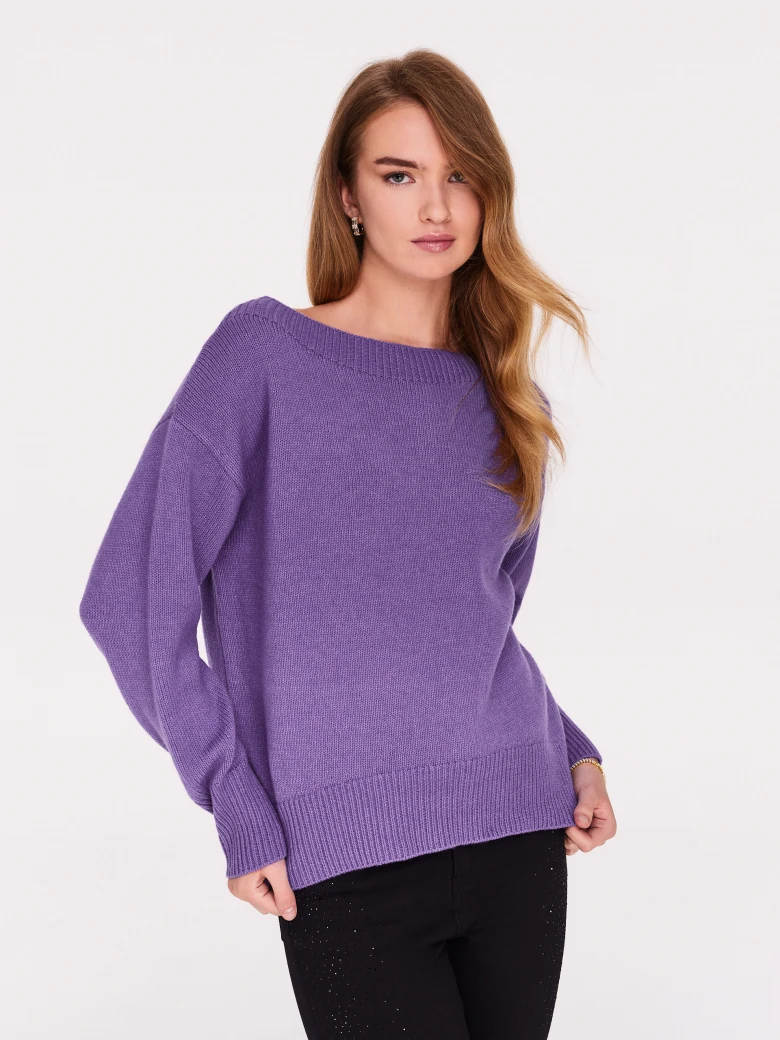 Fioletowy sweter