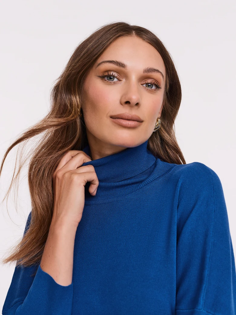 Cornflower turtleneck sweater