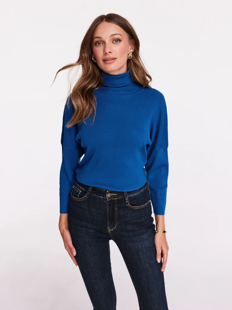Cornflower turtleneck sweater