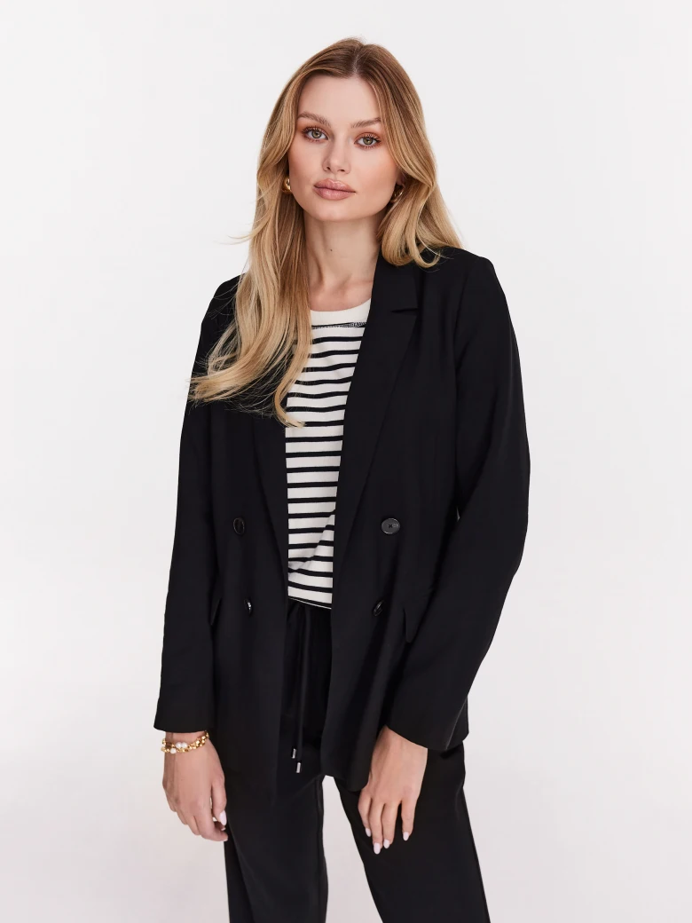 Soft black viscose jacket